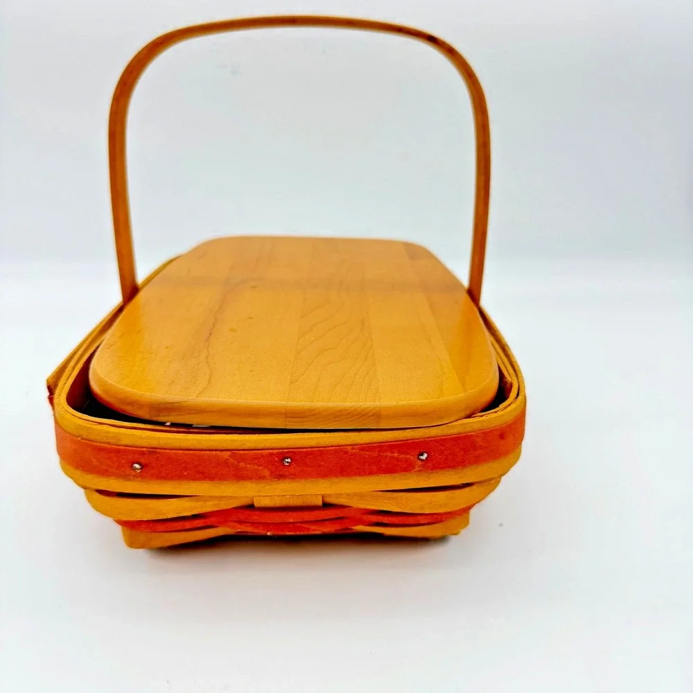 Longaberger 2000 Century Celebration Basket Lid & Protector Handwoven USA 11x7
